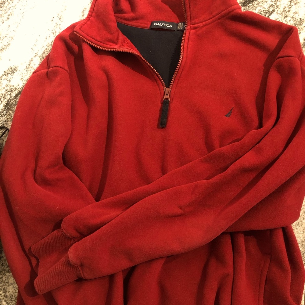 Mens Nautica pull over Zip | XL